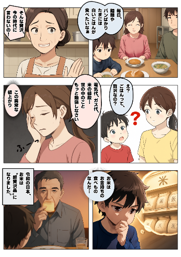 お米はお金持ちの食べ物です