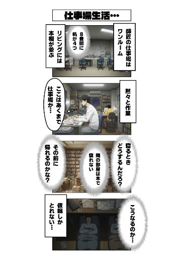仕事場生活…
